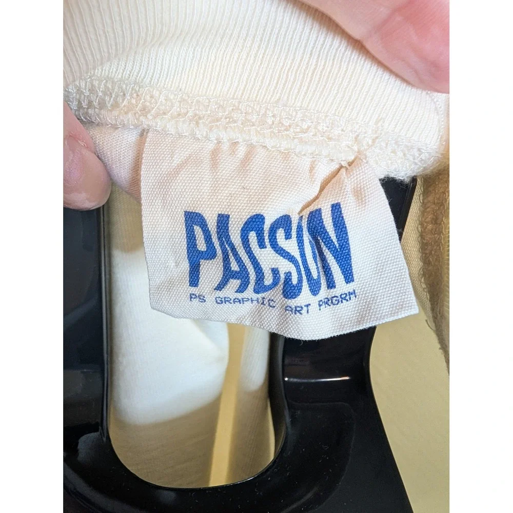 PacSun Graphic T-Shirt Cream‎ 1980 Pacific Sunwear Fruit Lemons - Size L